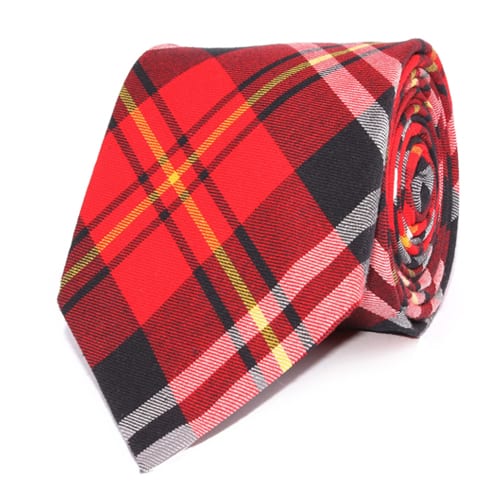 47-Red-Scottish-Plaid-Cotton-Necktie 47-Red-Scottish-Plaid-Cotton-Necktie