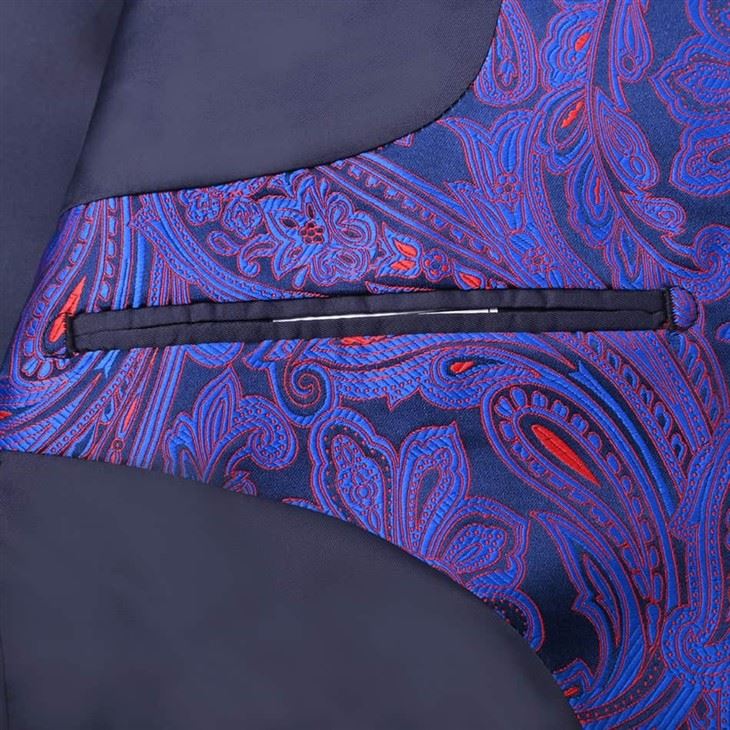 Luxury Men's Purple Paisley Suit Jacket - Formal Tailored Blazer With Black Tie | YILI - F146 best